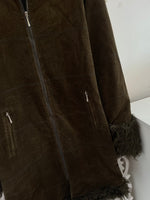 Load image into Gallery viewer, Vintage Fur Lined Corduroy Jacket-Bust 32