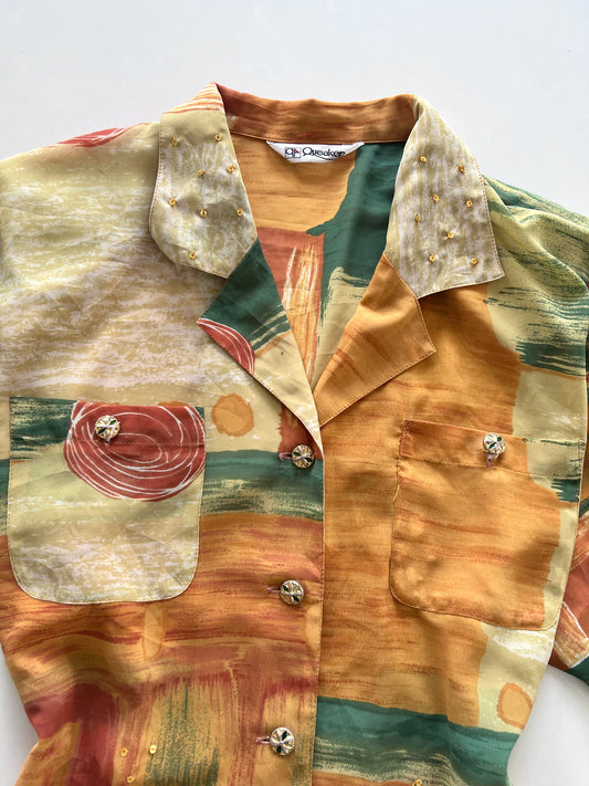 Queaker Vintage Sheer Shirt-Bust 44