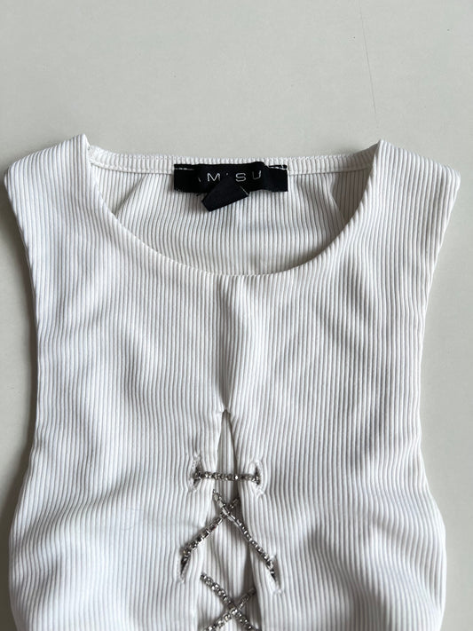 Amisu Rhinestone Top-Bust 26 to 28