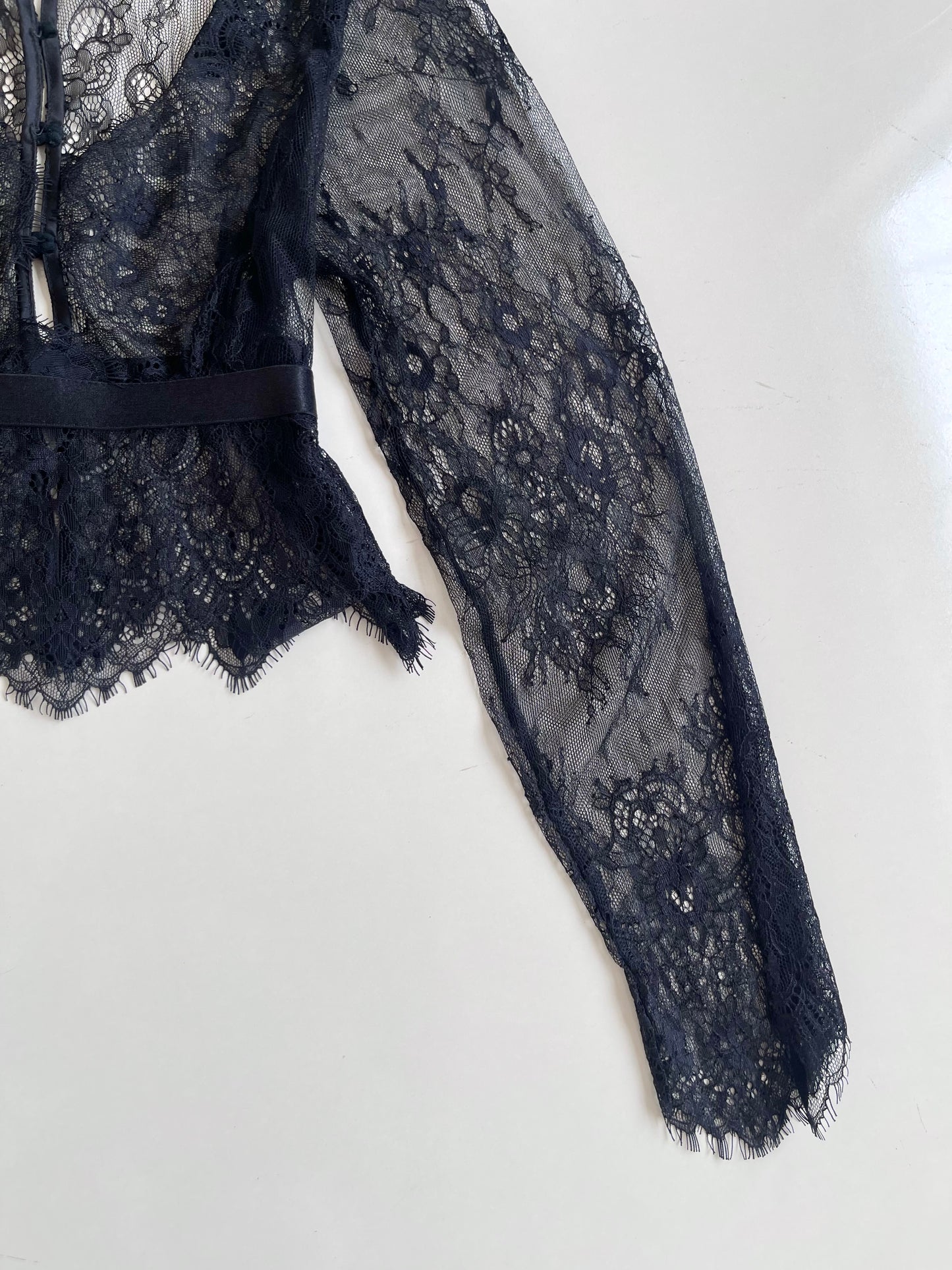 Lace Sheer Top-Bust 32