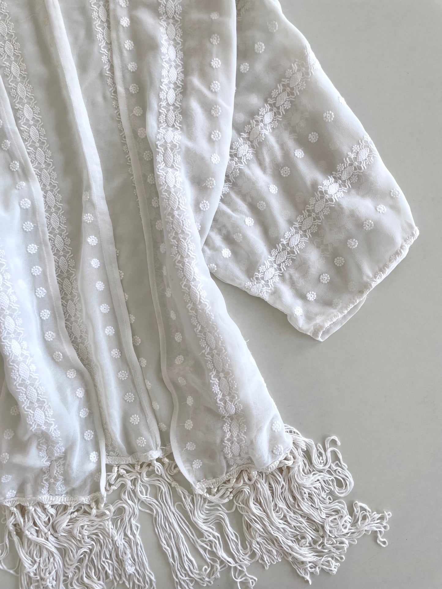 Sheer Embroidered Shrug-Bust 48