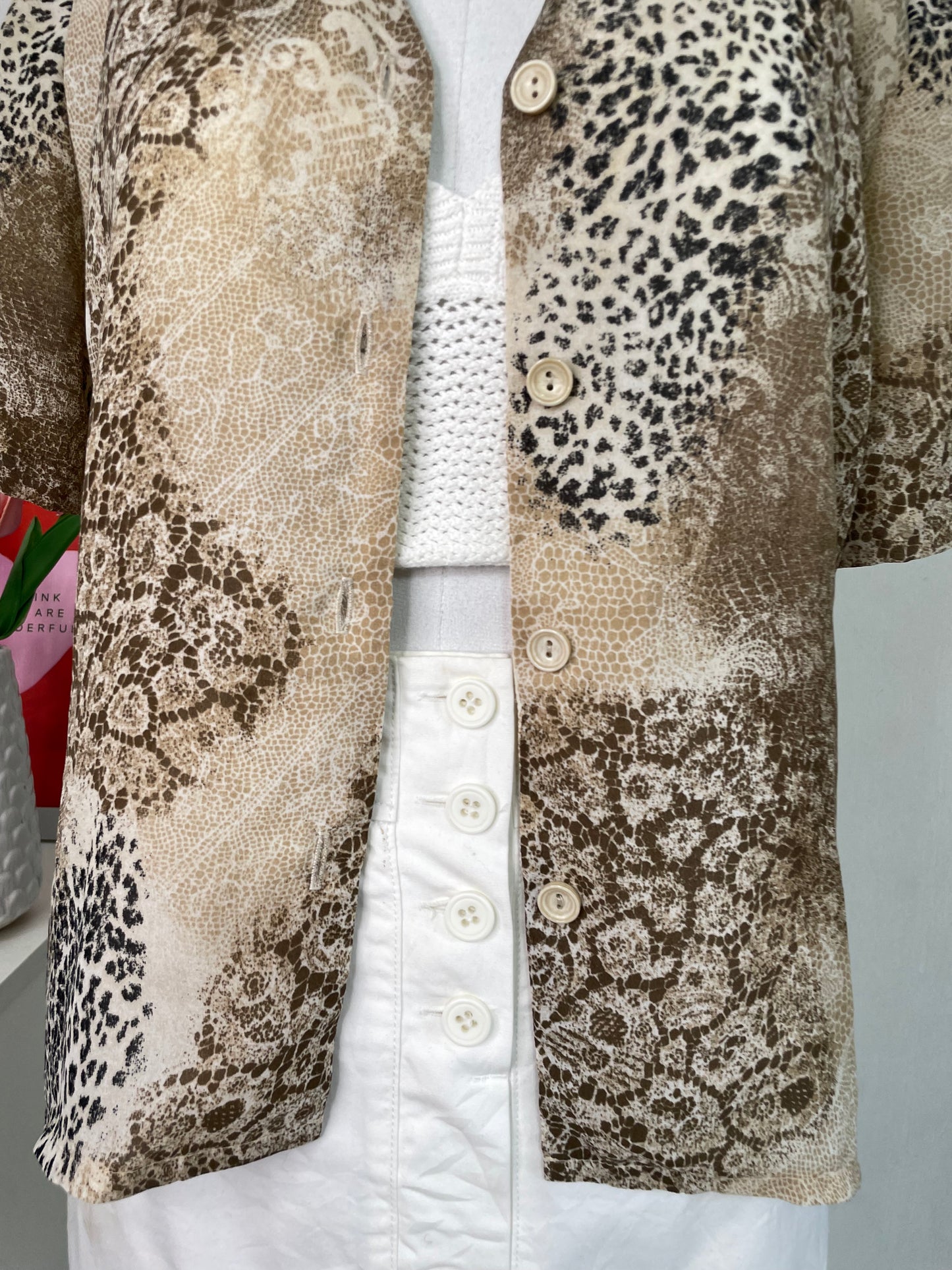Animal Print Shirt-Chest 40