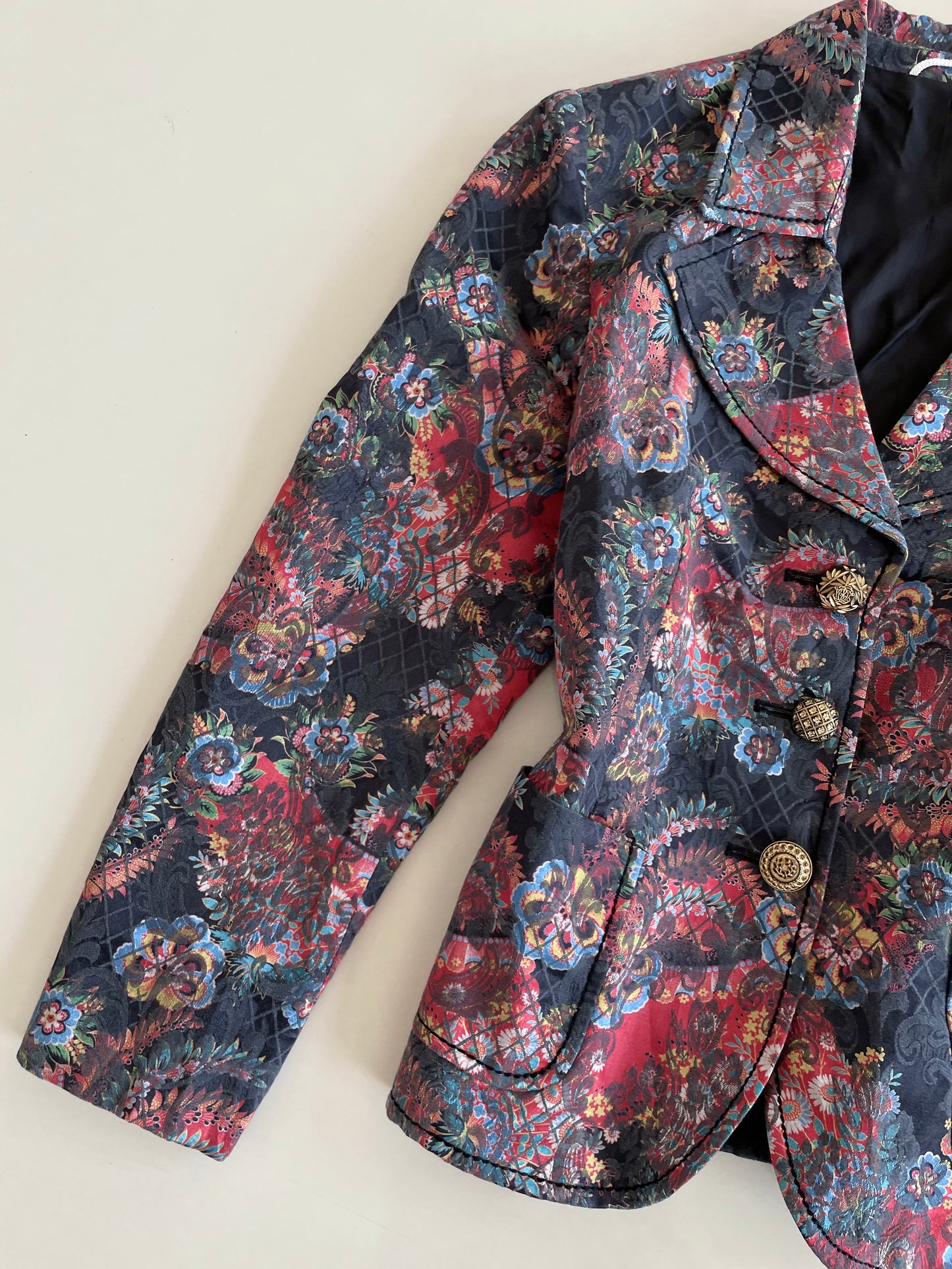 Vintage Jacquard Blazer-Bust 42