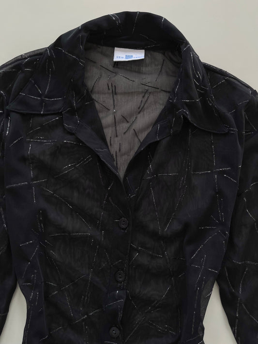 New Look Sheer Shimmer Shirt-Bust 36