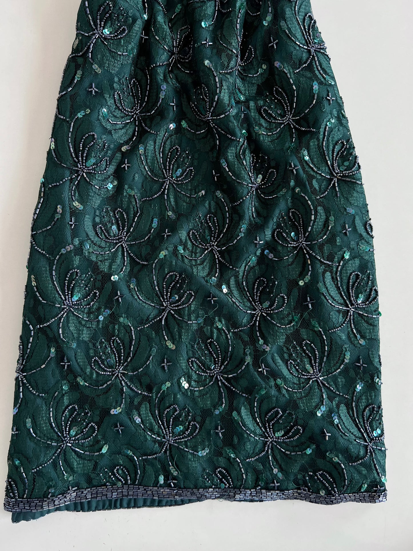 Laurence Kajar Heavily Embroidered Pure Silk Dress-Bust 46