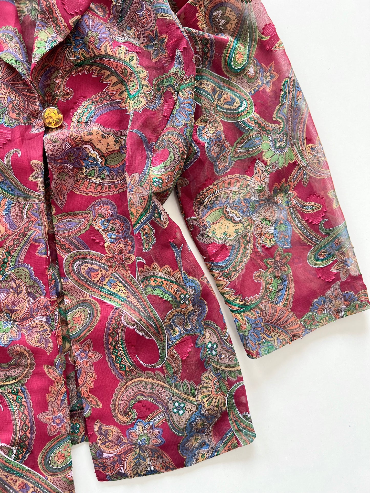 Paisley Vintage Sheer Top-Bust 38