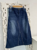 Load image into Gallery viewer, Denim Long Skirt-Waist 30