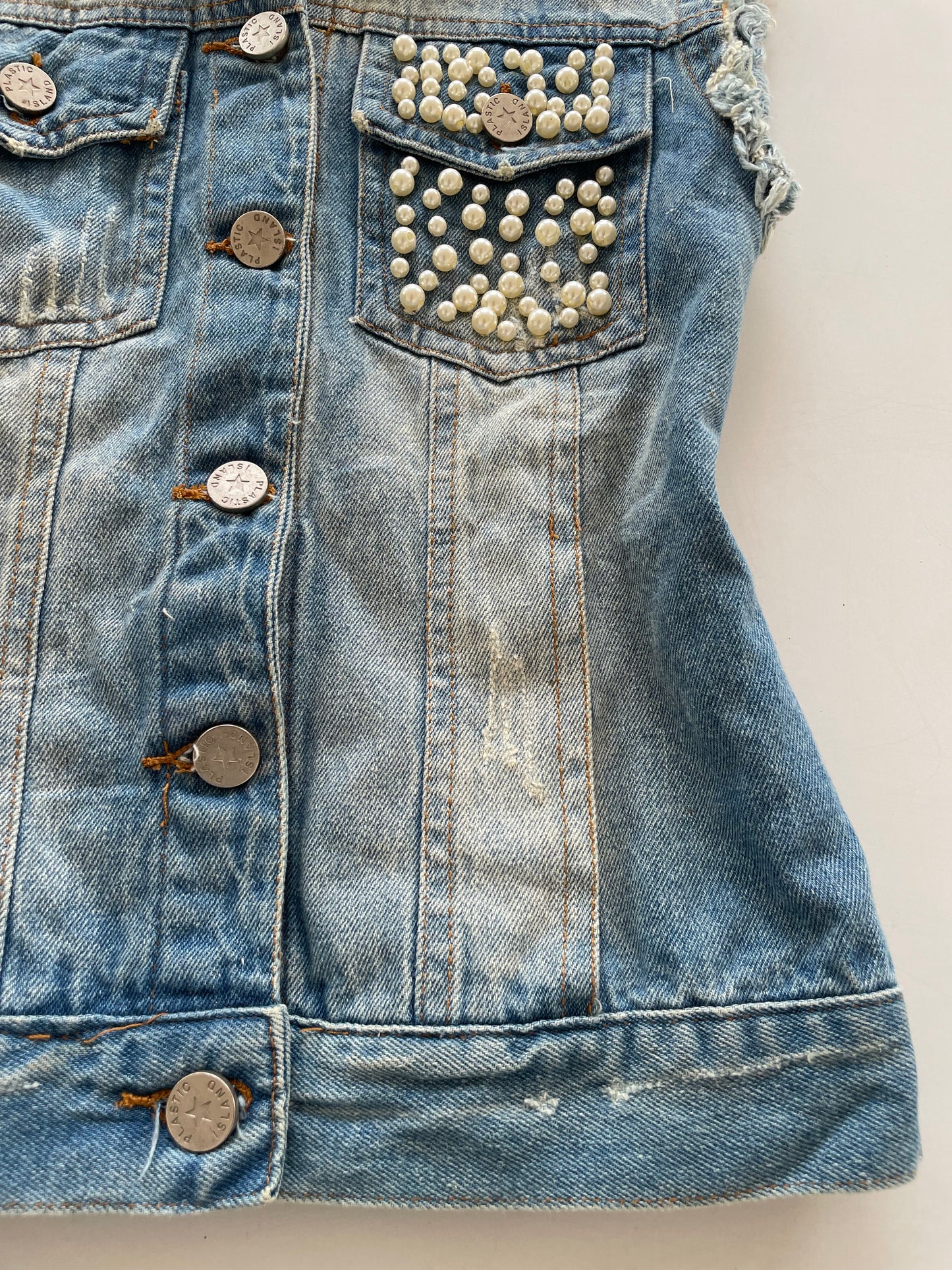 Plastic Island Denim Top-Bust 30