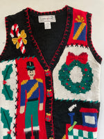 Load image into Gallery viewer, Embroidered Christmas Sweater Vest-Bust 38