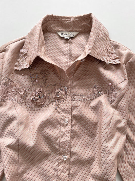 Pink & Mary Embroidered Vintage Shirt-Bust 38