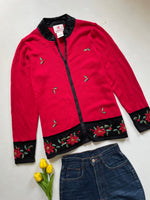 Load image into Gallery viewer, Quacker Factory Embroidered Sweater-Bust 40