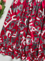 Load image into Gallery viewer, RED PRINTED SKIRT - WAIST 26