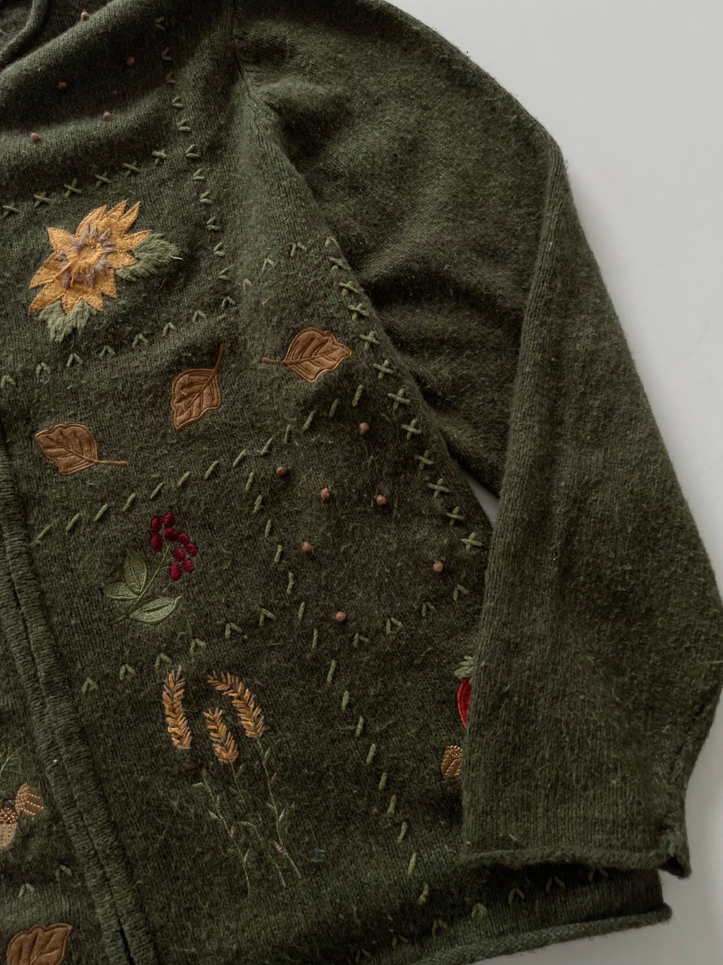 Croft&barrow Embroidered Vintage Zipper-Bust 54