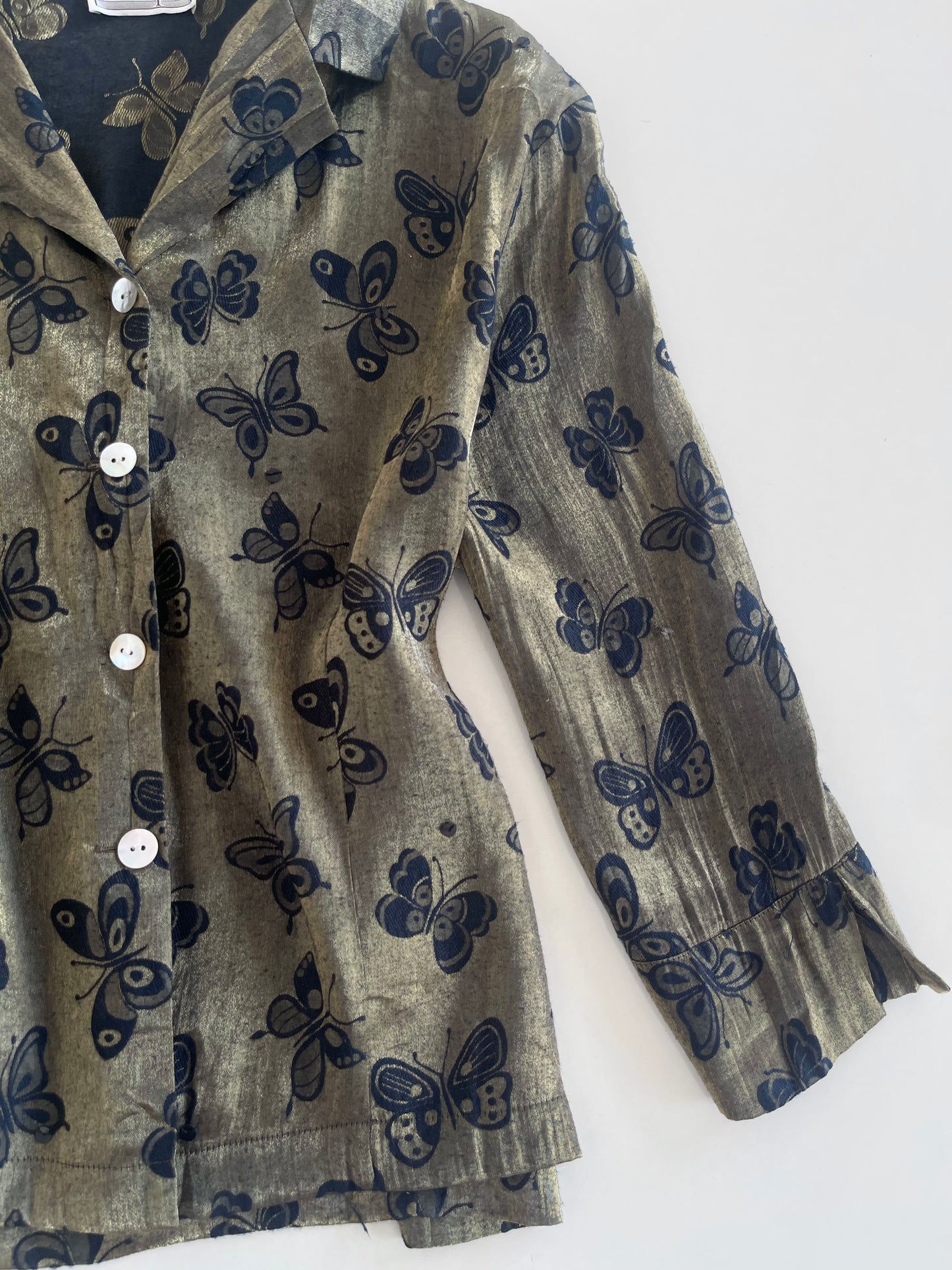 Le Caviar Organza Jacquard Shirt -Bust 42