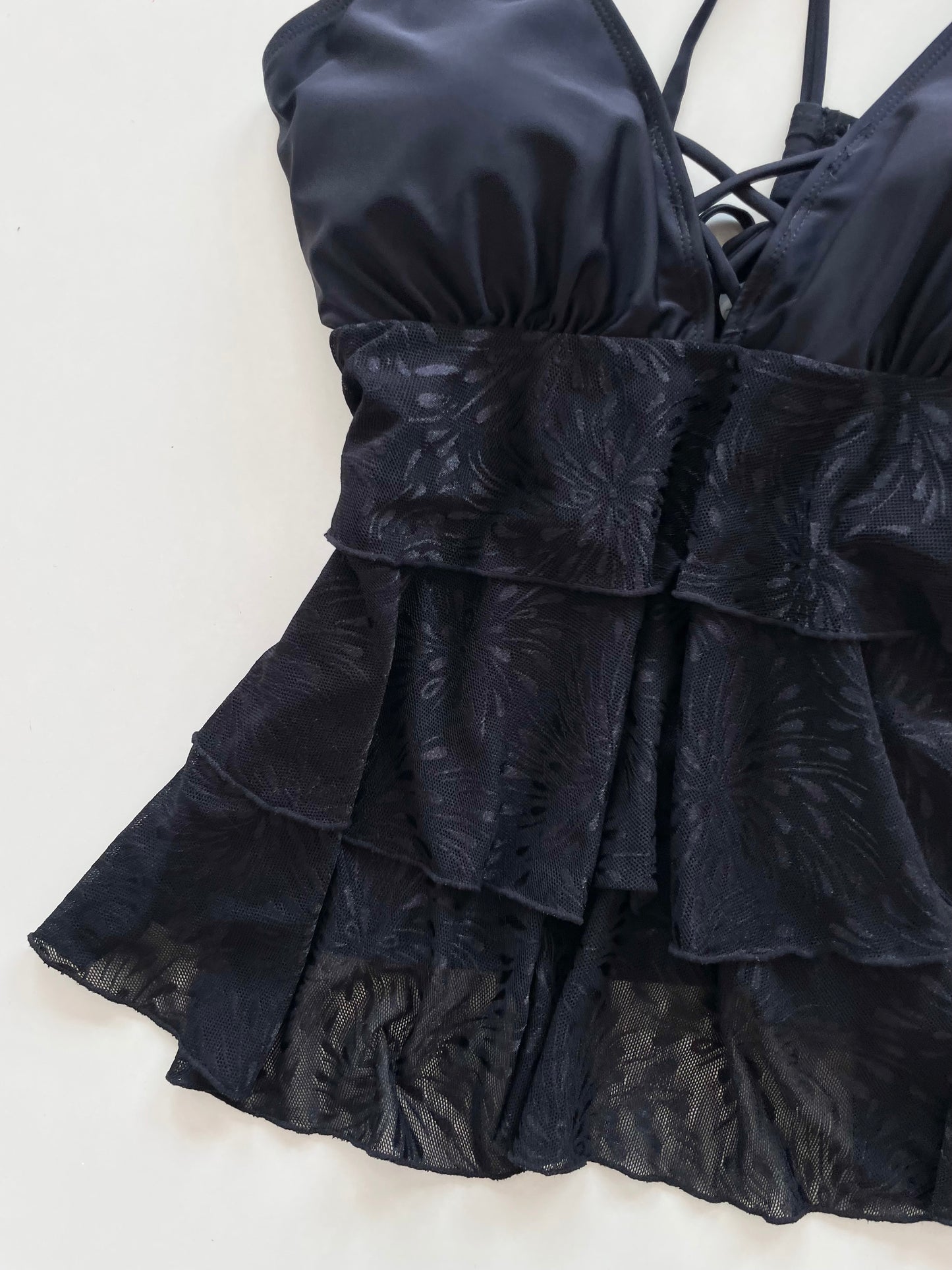 Ruffle Lace Top-Bust 34 to 36
