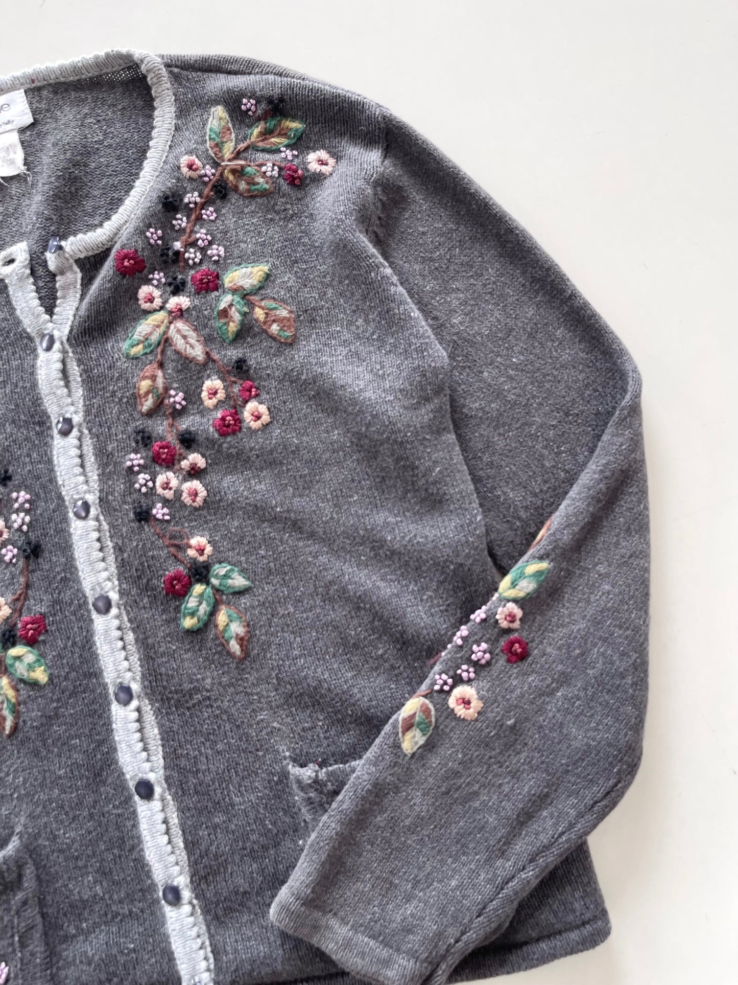 Bonnie And Bill Embroidered Vintage Cardigan-Bust 42