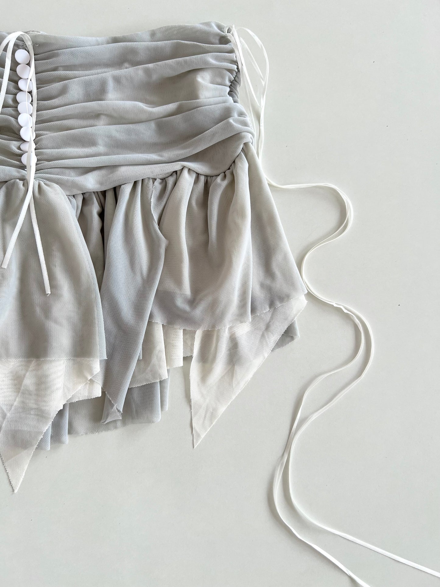 Asymmetric Ruffle Skirt-Waist 28 to 30