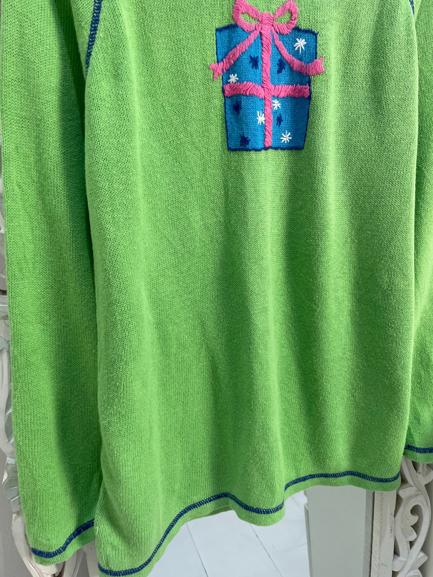 Quacker Factory Embroidered Sweater-Bust 42