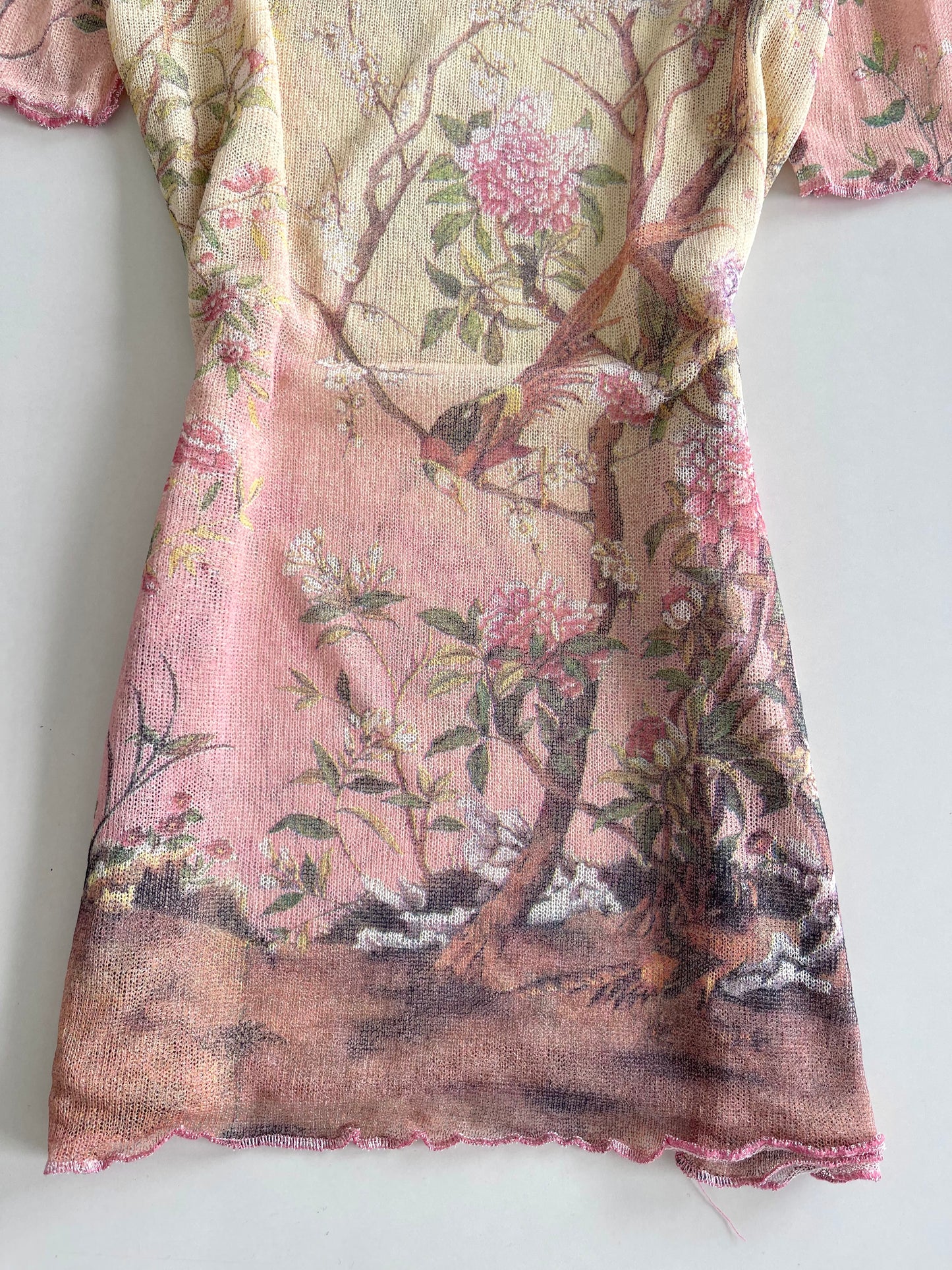 Roberto Cavalli Sheer Floral Vintage Top-Bust 42 to 44