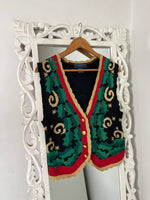 Load image into Gallery viewer, Vintage Embroidered Sweater Vest-Bust 36