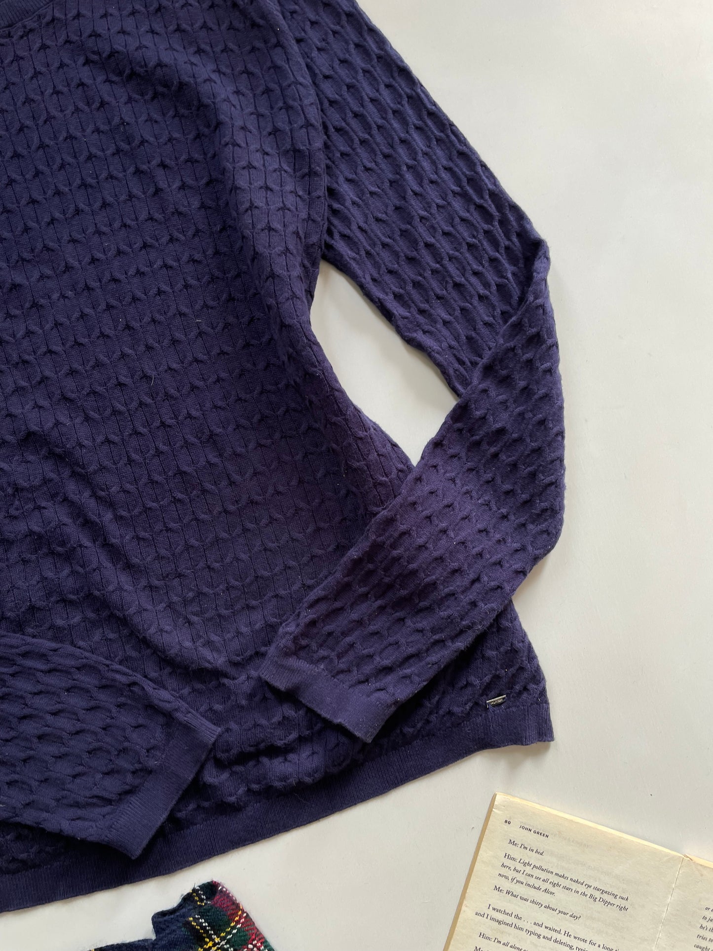 Vintage Cable Knit Sweater-Chest 46