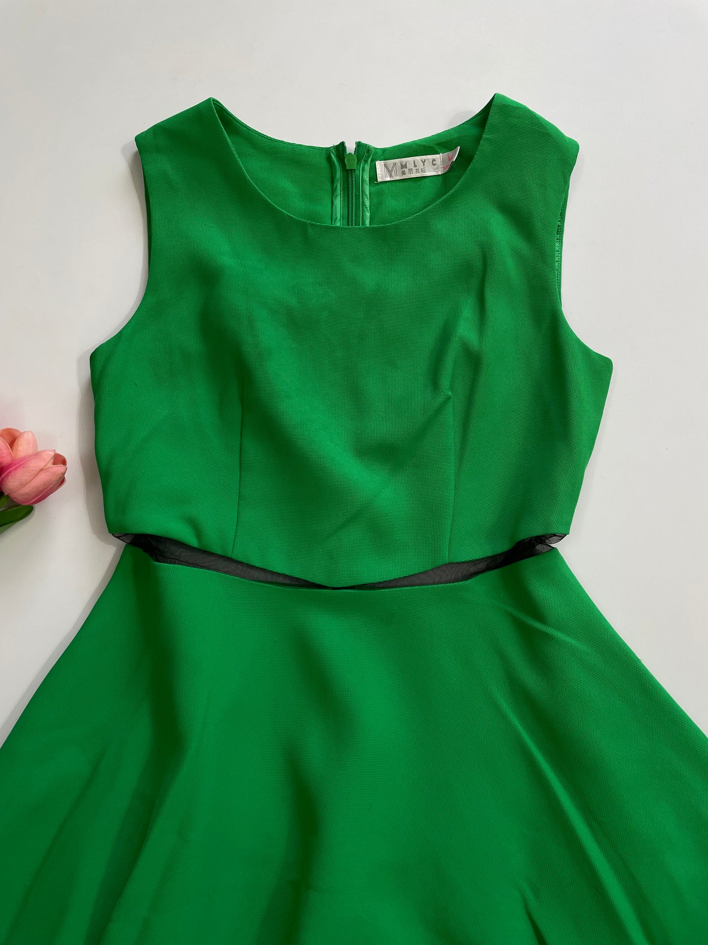 Green Cutout Dress-Bust 32