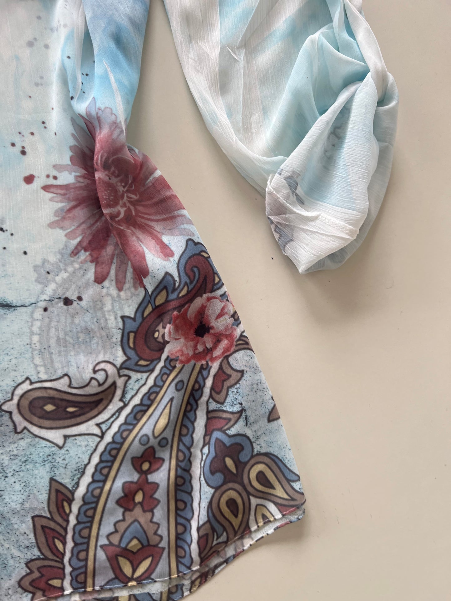 Paisley Sheer Top-Bust 44 to 46