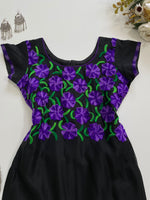 Load image into Gallery viewer, Embroidered Black Kurti-Bust 34