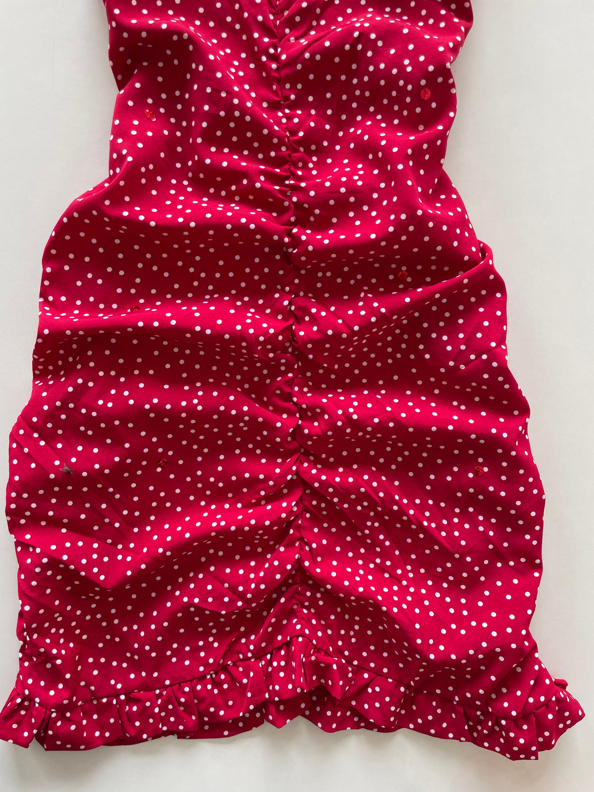 Polka Dot Red Dress-Bust 34