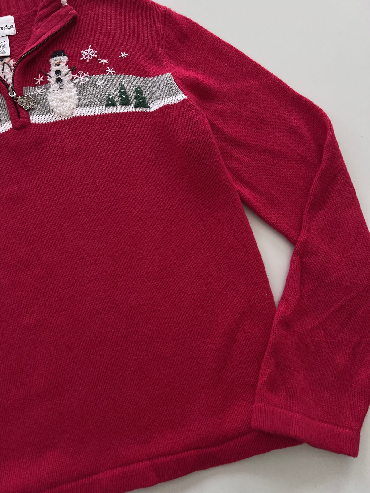 Breckenridge Christmas Embroidered Sweater-Bust 46