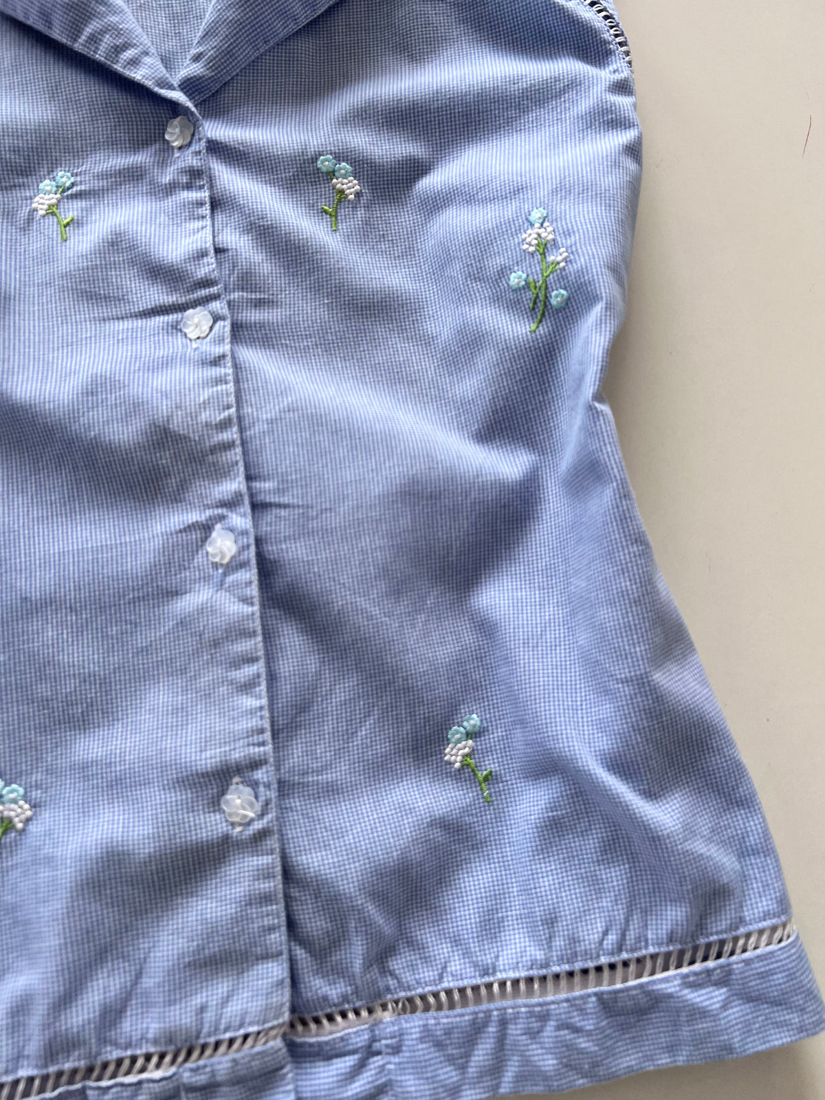 Allyson White More Cotton Embroidered Shirt-Bust 44