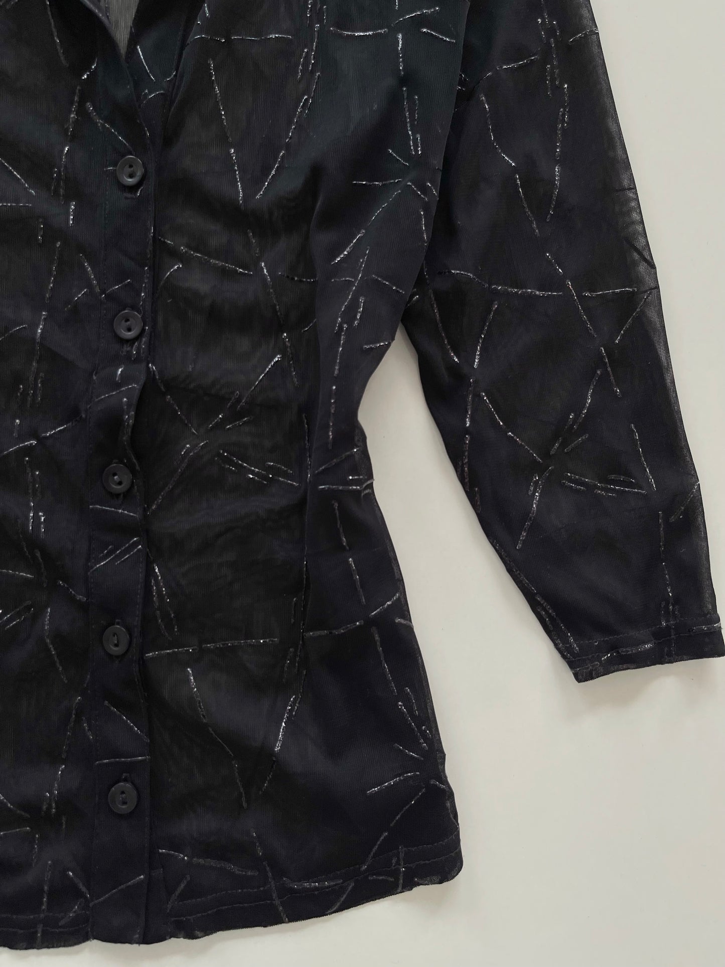 New Look Sheer Shimmer Shirt-Bust 36