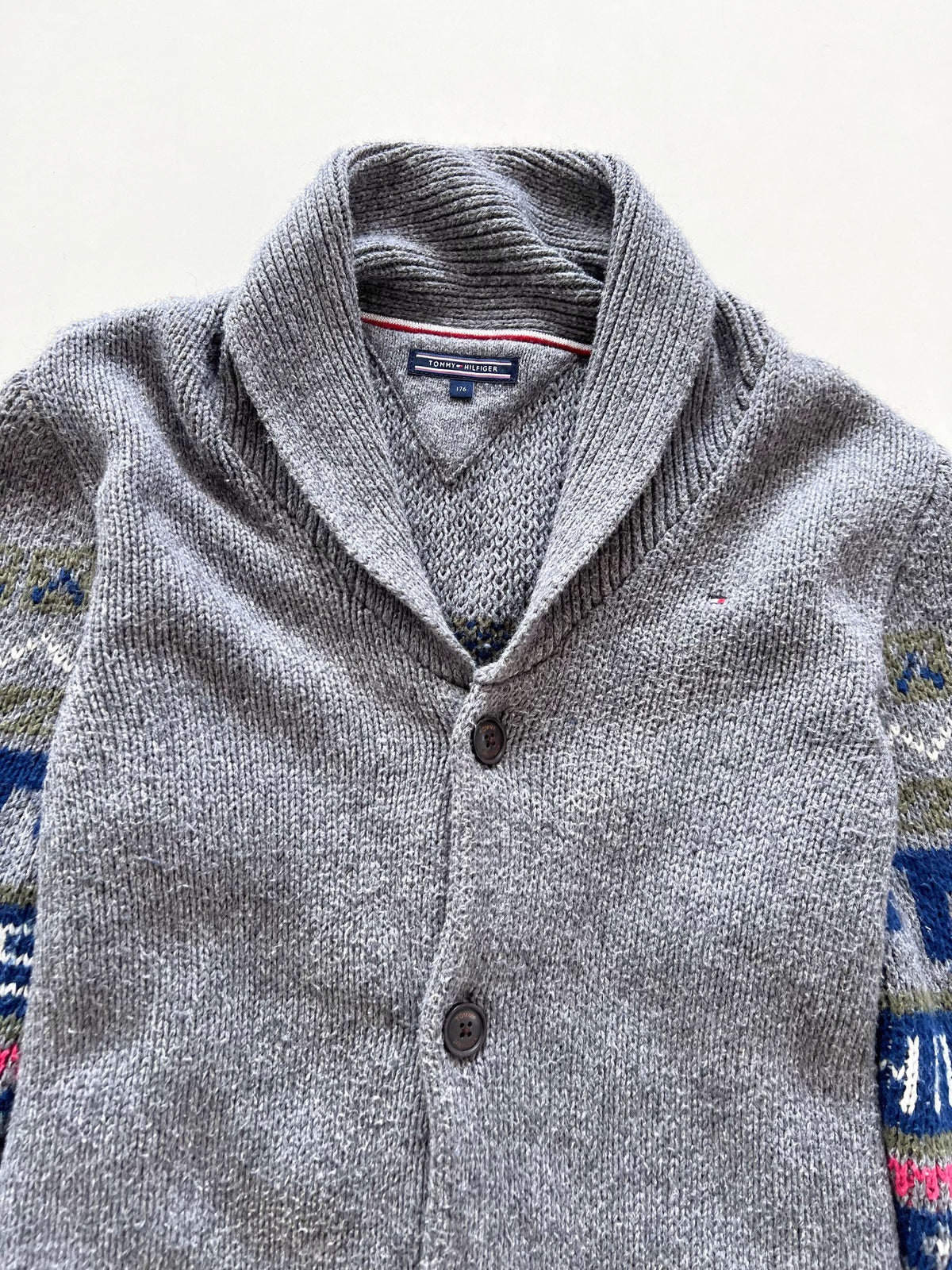 Tommy Hilfiger 56% Cotton 15% Wool Vintage Cardigan-Bust 44