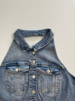 Load image into Gallery viewer, Anko Halter Denim Waistcoat-Bust 42