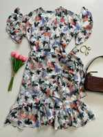 Load image into Gallery viewer, Wraparound Semi Sheer Dress-Bust 38