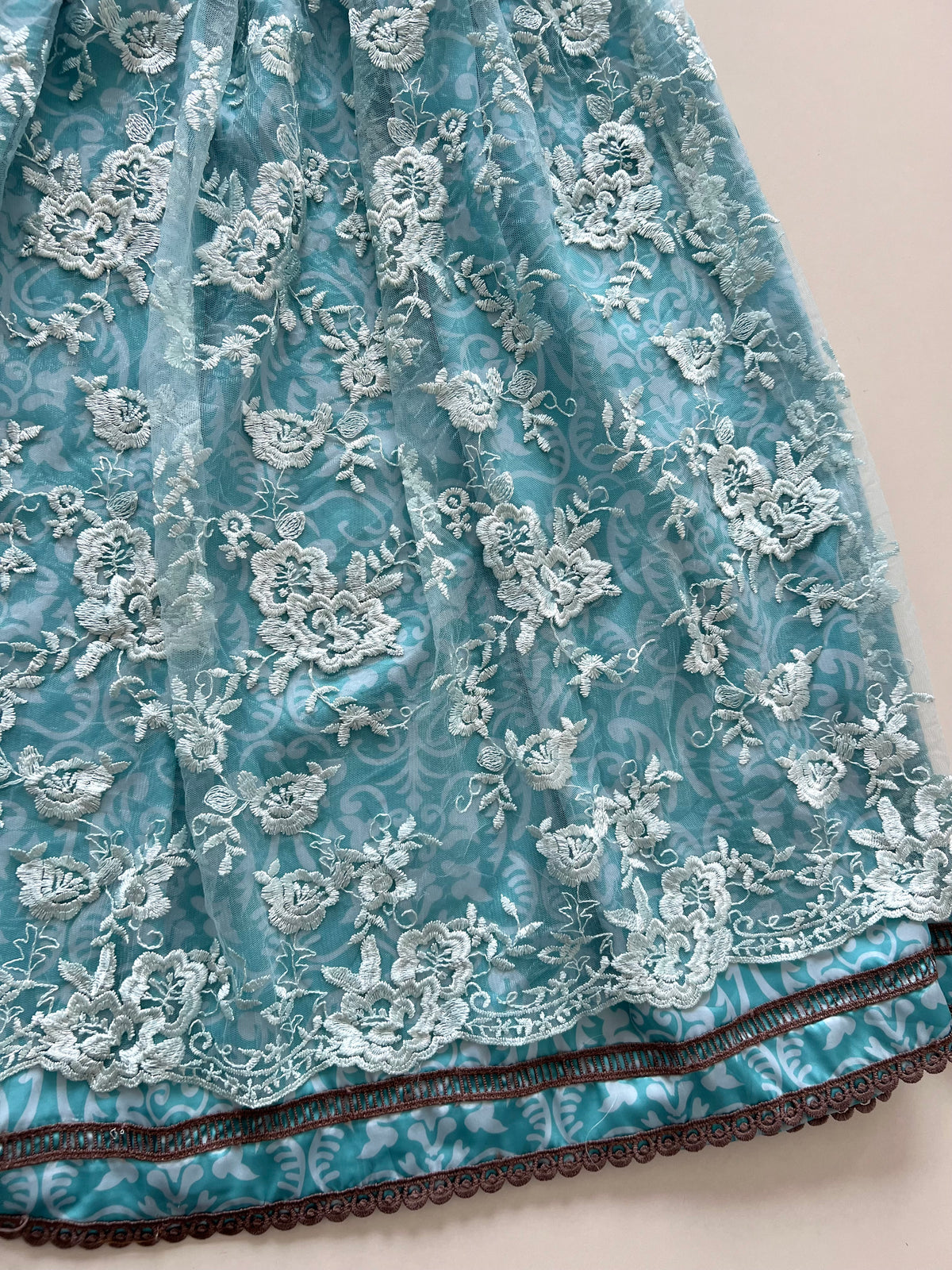 Vintage Satin & Lace Dress-Bust 46