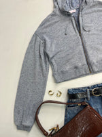 Load image into Gallery viewer, Ash Blue Soft Hooded Zipper - Bust 34 to 38