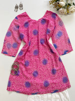 Load image into Gallery viewer, Pink Floral Kurti-Bust 40