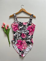 Load image into Gallery viewer, Y2K WHITE PRINTED SWIMSUIT- BUST 34 TO 36