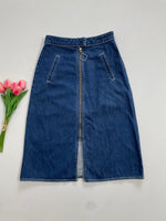 Load image into Gallery viewer, Vero Moda Long Denim Skirt-Waist 26