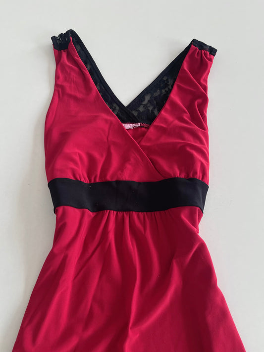 Lace Red Dress-Bust 32 to 36