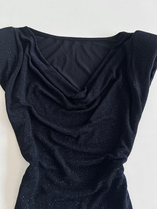 Shimmer Cowl Neck Top-Bust 36 to 40