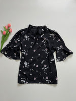 Load image into Gallery viewer, BLACK FLORAL TOP - BUST 42