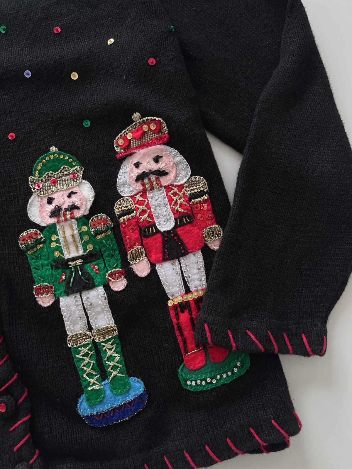 Tiara Embroidered Christmas Cardigan Sweater-Bust 48