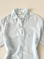 Load image into Gallery viewer, Powder Blue Sheer Shirt-Bust 46