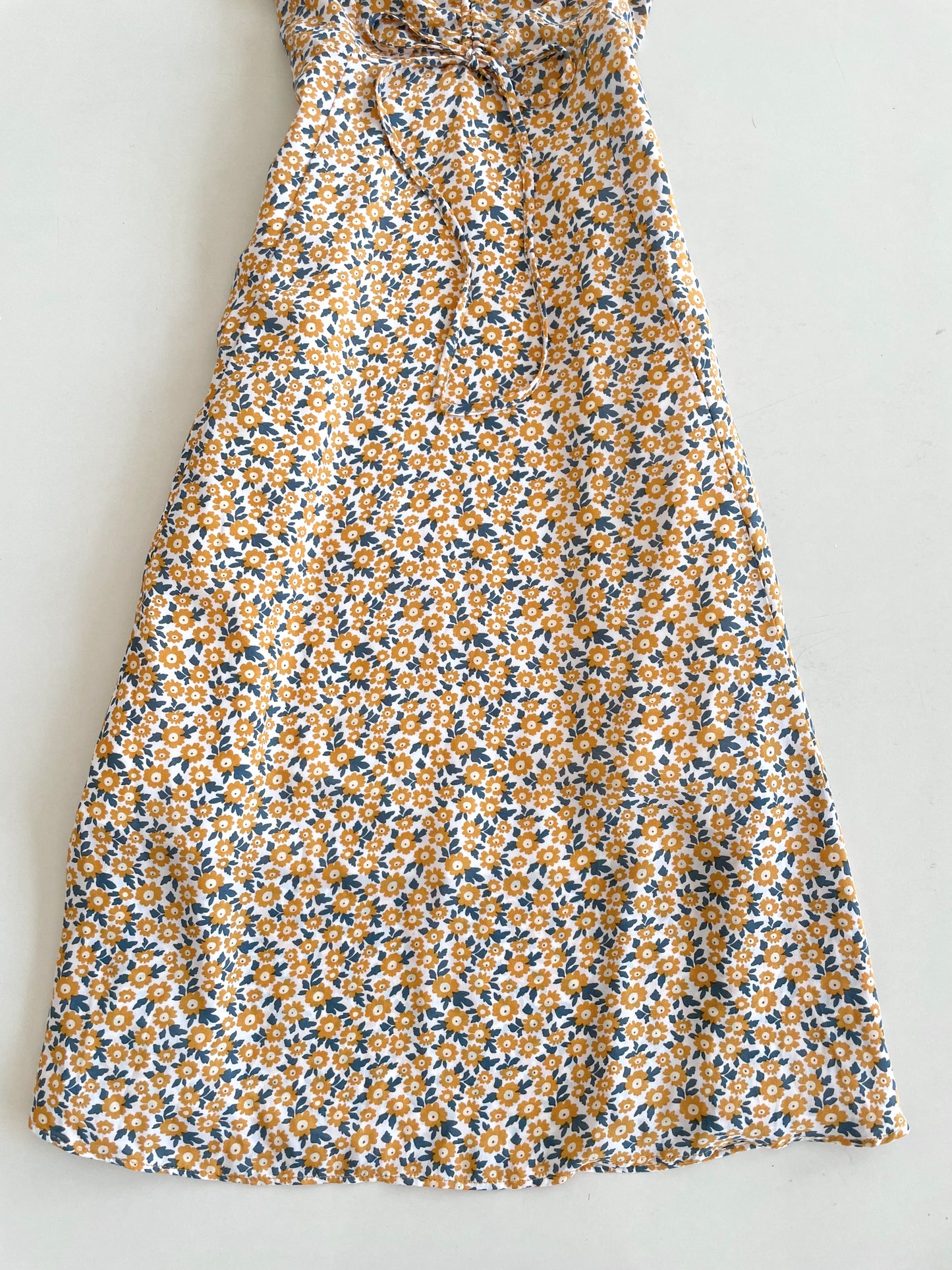 Mustard Floral Dress-Bust 32