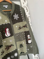 Load image into Gallery viewer, Croft & Barrow Embroidered Christmas Sweater-Bust 44