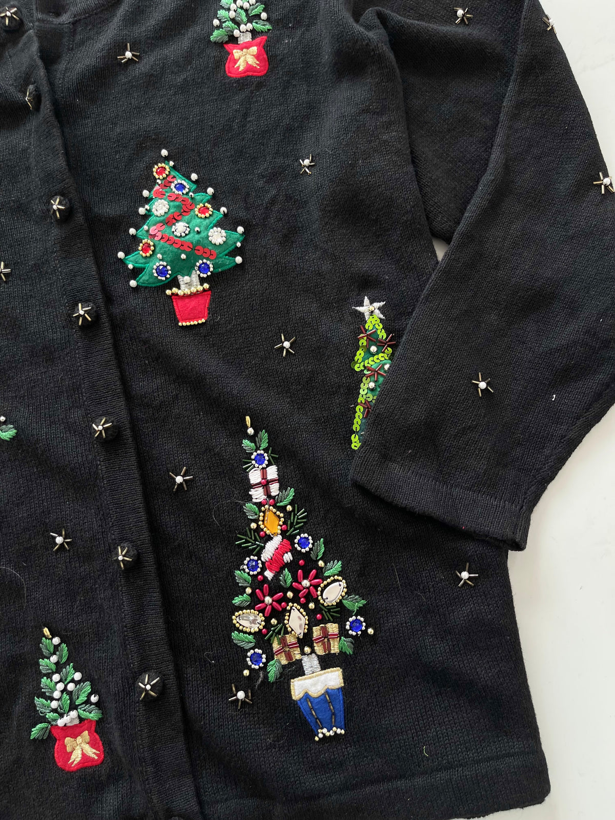 Victoria Jones Christmas Embroidered Sweater-Bust 56