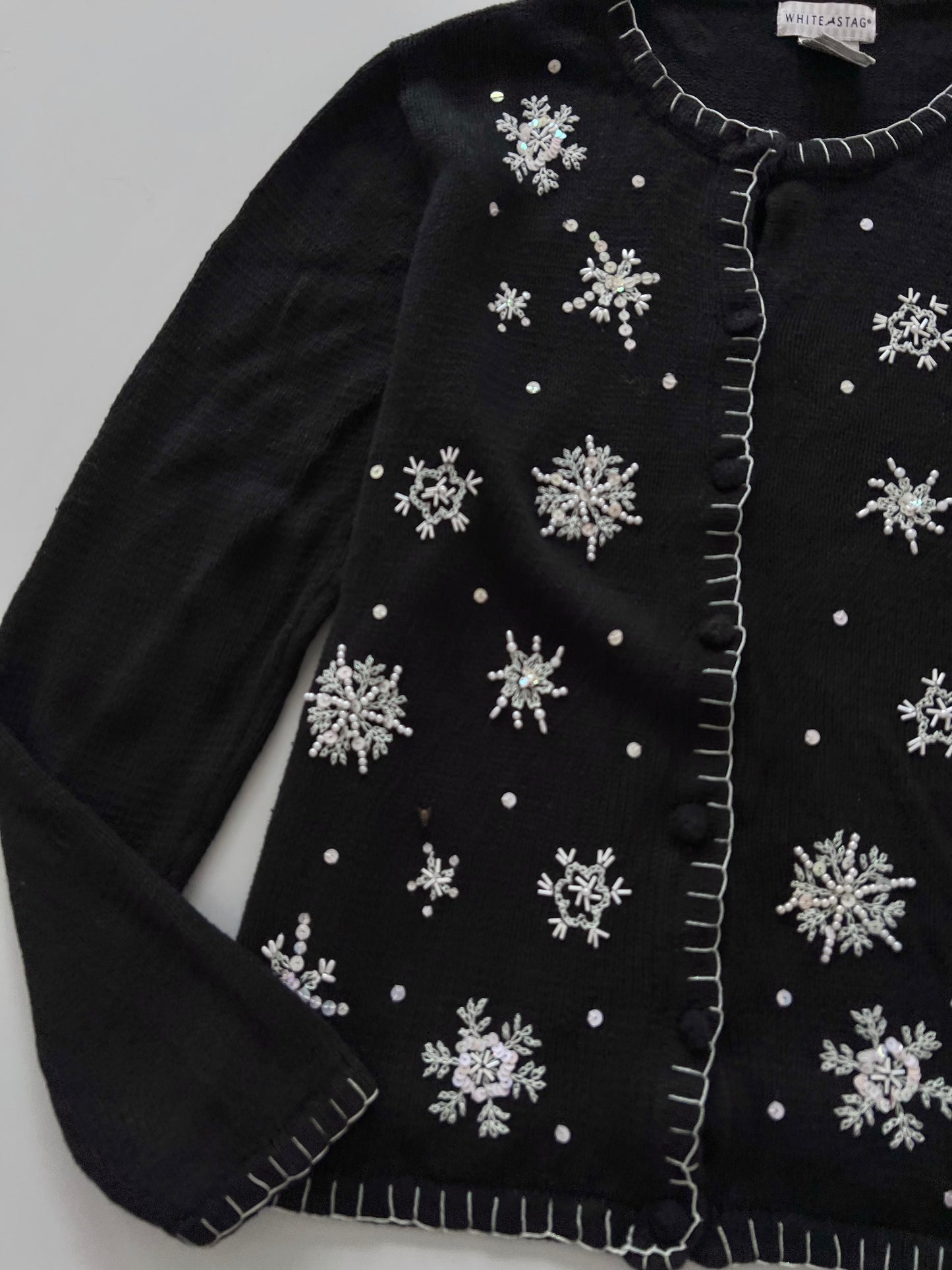 White Stag Embroidered Sweater-Bust 46
