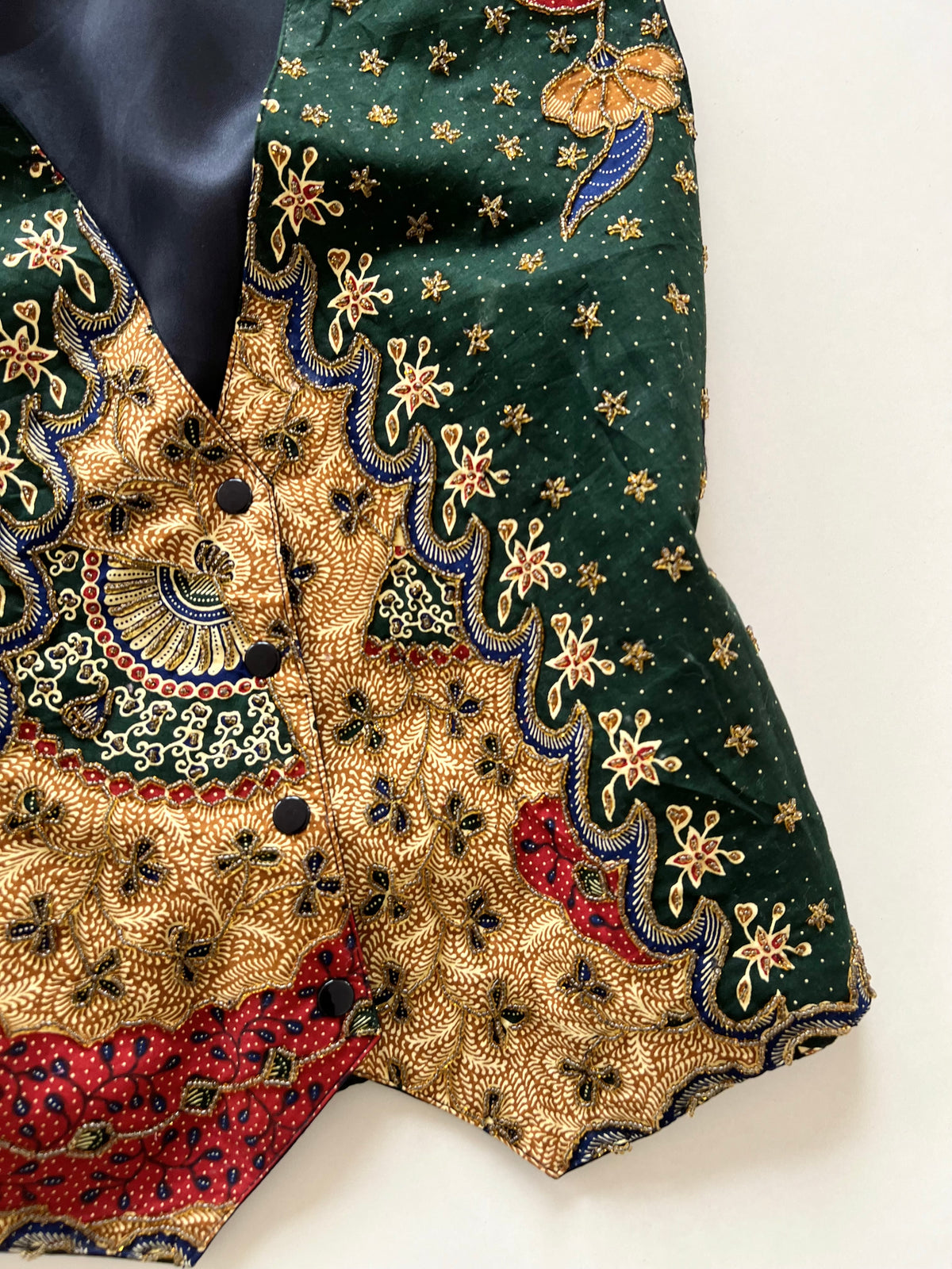 Heavily Embroidered Vintage Vest-Bust 40